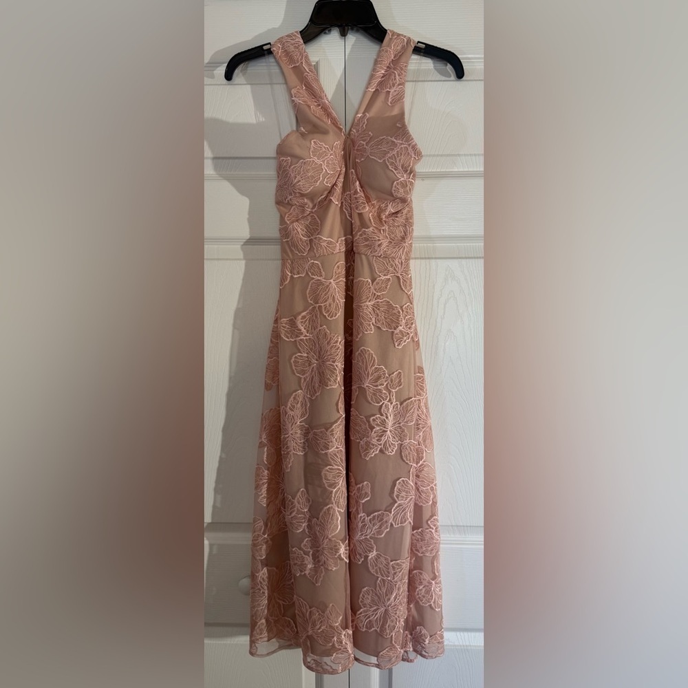 Elegant Pink Floral Dress